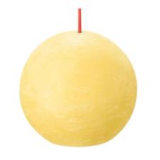 Bolsius Sunny Yellow Rustic Shine Ball Candle 8cm
