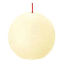 Bolsius Butter Yellow Rustic Shine Ball Candle 8cm