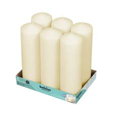 Bolsius Ivory Professional Pillar Candles 25cm x 8cm (Pack of 6)