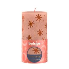 Bolsius Creamy Caramel Rustic Silhouette Pillar Candle  13cm x 7cm