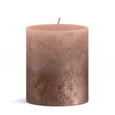 Bolsius Creamy Caramel &amp; Copper Sunset Pillar Candle 8cm x 7cm