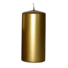 Bolsius Gold Pillar Candle 15cm x 7cm