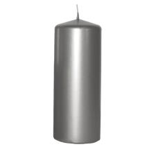Bolsius Silver Pillar Candle 20cm x 7cm