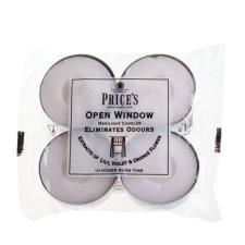 Price&#39;s Open Window Fresh Air Maxi Tealights (Pack of 4)