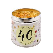 Best Kept Secrets 40th Birthday Tin Candle