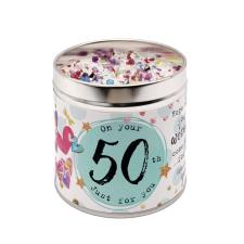 Best Kept Secrets 50th Birthday Tin Candle