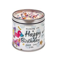 Best Kept Secrets Happy Birthday Tin Candle