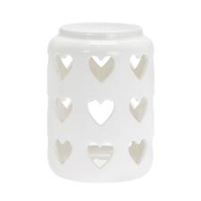 Desire Hearts White Ceramic Wax Melt Warmer