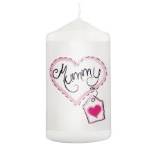 Mummy Heart Stitch Pillar Candle