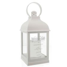 Personalised Couple's Floral White Lantern