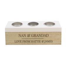 Personalised Classic Triple Tea Light Box