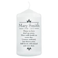 Personalised Sentiments Those We Love Pillar Candle
