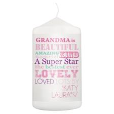 Personalised She Is Loved Pillar Candle
