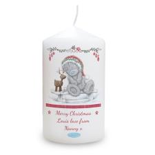 Personalised Me To You Christmas Reindeer Pillar Candle