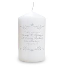 Personalised Sentiments Pillar Candle