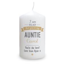 Personalised I Am Glad Pillar Candle