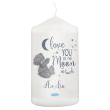 Personalised Me to You Love You to the Moon and Back Pillar Candle