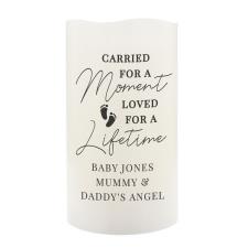 Personalised Carried For A Moment LED Candle