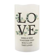 Personalised Love LED Candle