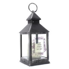 Personalised Soft Watercolour Rustic Black Lantern