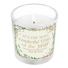 Personalised Wonderful Christmas Scented Jar Candle