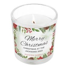 Personalised Merry Christmas Scented Jar Candle
