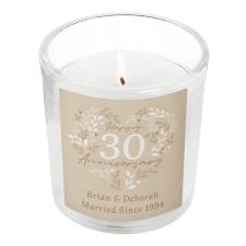 Personalised 40th Ruby Wedding Anniversary Jar Candle