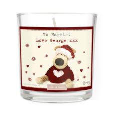 Personalised Boofle Christmas Love Scented Jar Candle