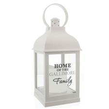 Personalised The Family White Lantern