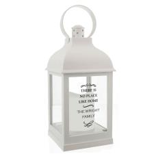 Personalised Antique Scroll White Lantern