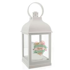 Personalised Floral White Lantern