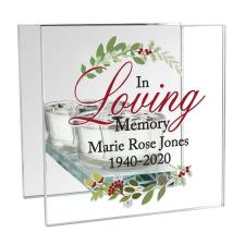 Personalised In Loving Memory Christmas Tea Light Candle Holder