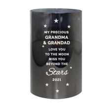 Personalised Miss You Beyond The Stars Black LED Candle