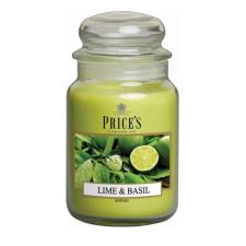 Price's Lime & Basil Large Jar Candle