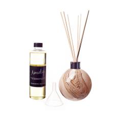 Amelia Art Glass Apricot Earth Reed Diffuser Gift Set 