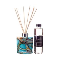 Amelia Art Glass Oceanic Small Ellipse Cylinder Reed Diffuser Gift Set 