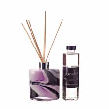 Amelia Art Glass Purple Moon Small Ellipse Cylinder Reed Diffuser Gift Set 