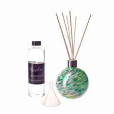 Amelia Art Glass Mint Green & White Iridescence Reed Diffuser Gift Set 