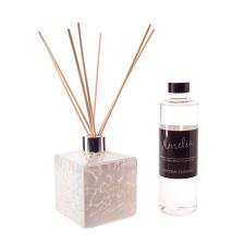 Amelia Art Glass White Square Reed Diffuser Gift Set 