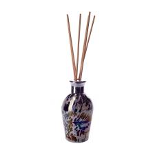 Amelia Art Glass Black, Grey & White Iridescence Dome Reed Diffuser