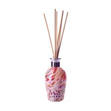 Amelia Art Glass Pink, Peach & White Iridescence Dome Reed Diffuser