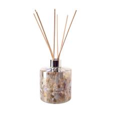 Amelia Art Glass Silver & White Cylinder Reed Diffuser