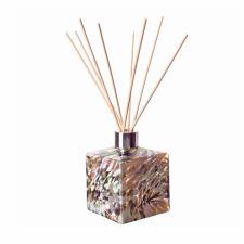 Amelia Art Glass Silver & White Iridescence Square Reed Diffuser