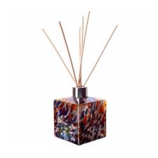 Amelia Art Glass White, Blue & Red Square Reed Diffuser