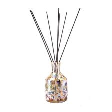 Amelia Art Glass Gold, Brown & White Apothecary Reed Diffuser