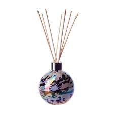 Amelia Art Glass Black, Grey & White. Iridescence Sphere Reed Diffuser