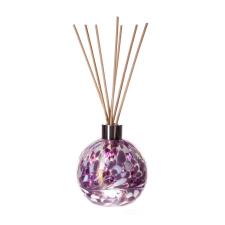 Amelia Art Glass Violet & White Sphere Reed Diffuser