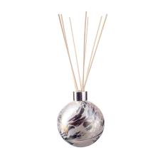 Amelia Art Glass White & Grey Frosted Sphere Reed Diffuser
