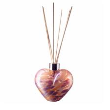 Amelia Art Glass Violet, Peach & White Heart Reed Diffuser