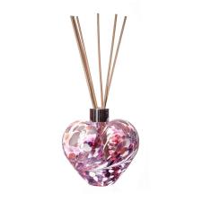 Amelia Art Glass White, Pink & Violet Heart Reed Diffuser